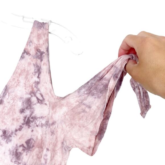 American Eagle Soft & Sexy Pink Tie Dye Off The Shoulder Shirt Sz M - Picture 3 of 5